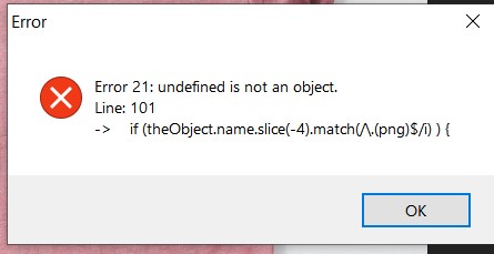 Error 21 Undefined Is Not An Object